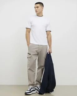 White Slim Fit Interlock Lightweight T-Shirt