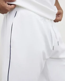 White Slim Fit Polo Shirt and Short Set