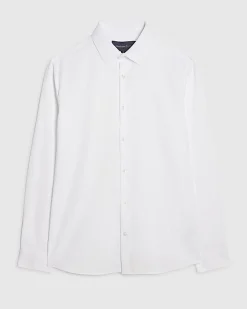 White Slim Fit Premium Long Sleeve Shirt