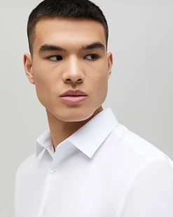 White Slim Fit Premium Long Sleeve Shirt