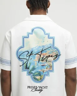 White St Tropez Embroidered Shirt