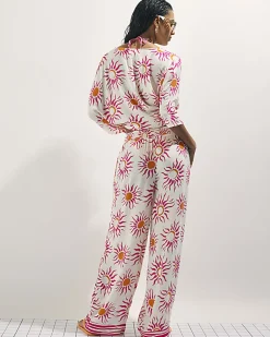 White Sun Print Blouse