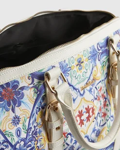 White Tile Print Barrell Bag Bundle