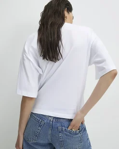 White Twist Hem T-Shirt