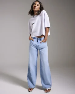 White What Now Embroidered T-Shirt