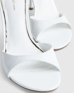 White Wide Fit Closed Back Healed Sandals