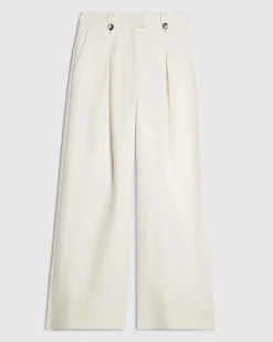 White Wide Leg Trousers