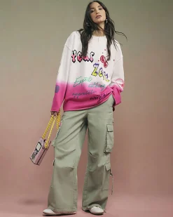 White Year Zero Dip Dye Sweatshirt