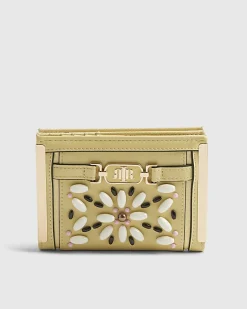 Yellow Beaded Flower Purse