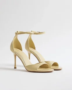 Yellow Closed Back Heeled Sandals