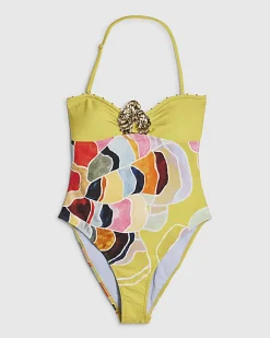 Yellow Floral Swimsuit