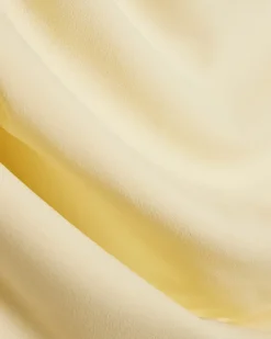 Yellow One Shoulder Drape Peplum Top