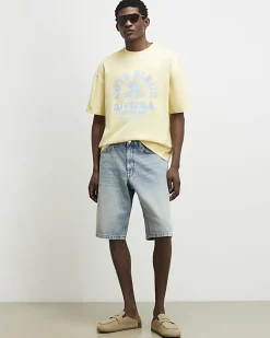 Yellow Oversized Fit Cote Bleue Fish T-Shirt