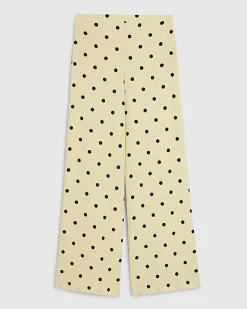 Yellow Polka Dot Wide Leg Joggers