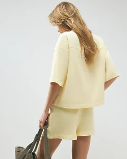 Yellow Short Sleeve Loopback T-shirt