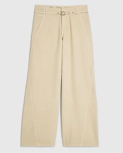Yellow Skinny Belt Wide Leg Jeans
