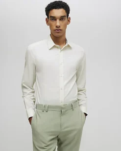 Yellow Slim Fit Premium Long Sleeve Shirt