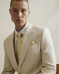 Yellow Twill Tie And Handkerchief Set